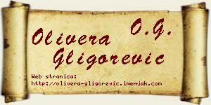 Olivera Gligorević vizit kartica